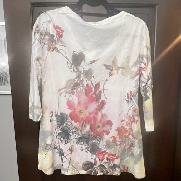 RAW 7 LONG-SLEEVE V-NECK WITH DESIGN, US SIZE L, WHITE WATER COLOR - Picture 3 of 5